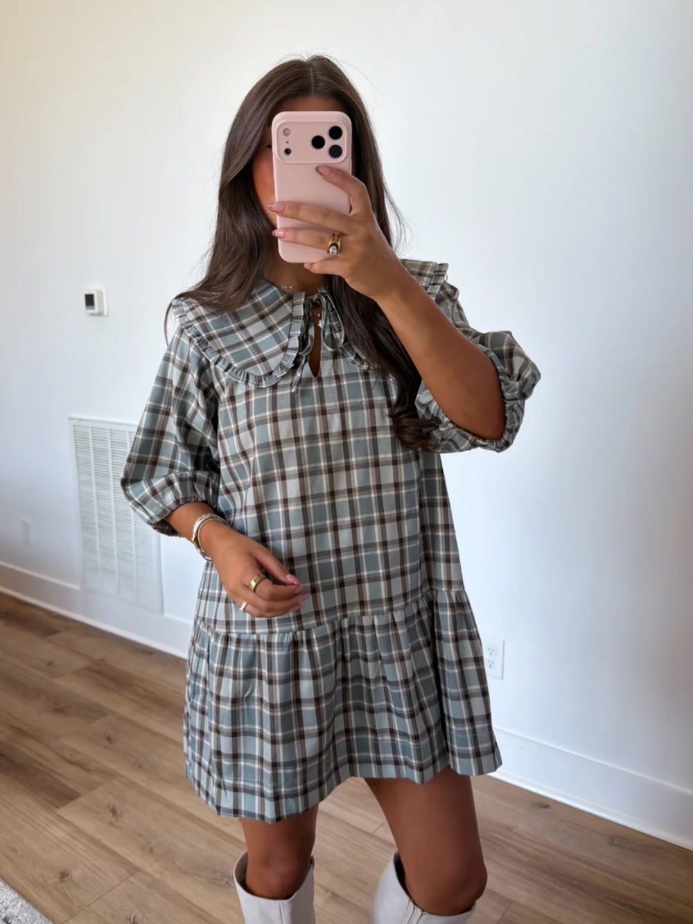 Shop The Muse Wishlist Plaid Autumn Romper Dress